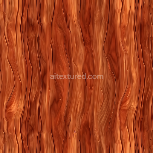 Seamless 3D Stylized Red Wood Planks PBR Texture with Smooth Grain