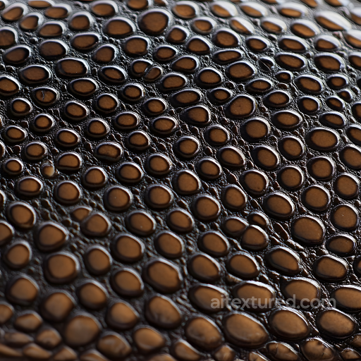 Textured Reptilian Skin with Glossy Raised Scales and Organic Detailing seamless Skin PBR texture