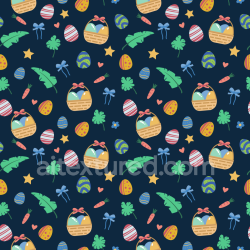 seamless Seamless 3D PBR texture with colorful Easter basket and egg pattern texture 8k free download PBR