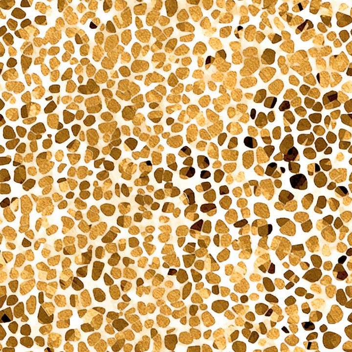 Leopard Print Fabric with Warm Brown Spots on White seamless PBR texture preview