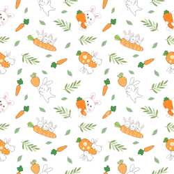 Pattern Bundle - Seamless 3D Pattern PBR Texture Featuring Playful Bunny and Carrot Motifs with Soft Paste… texture preview