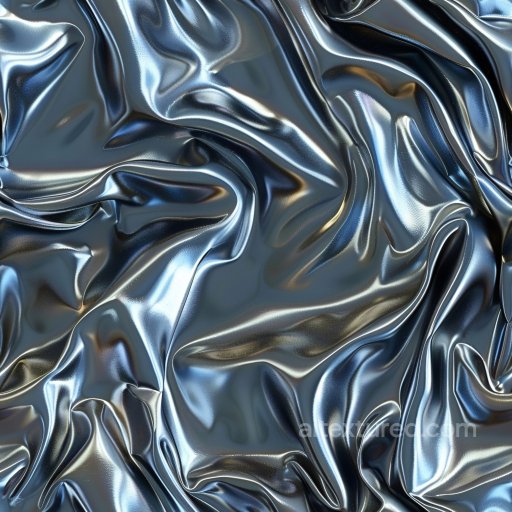 Seamless 3D PBR Texture of Glossy Satin Fabric with Smooth Reflective Folds texture preview