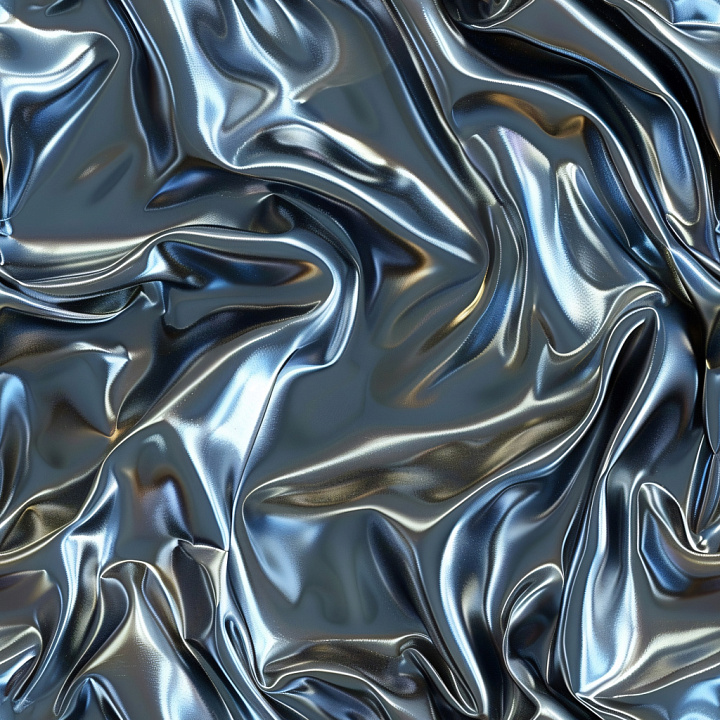 Glossy Satin Fabric with Smooth Reflective Folds seamless PBR texture preview