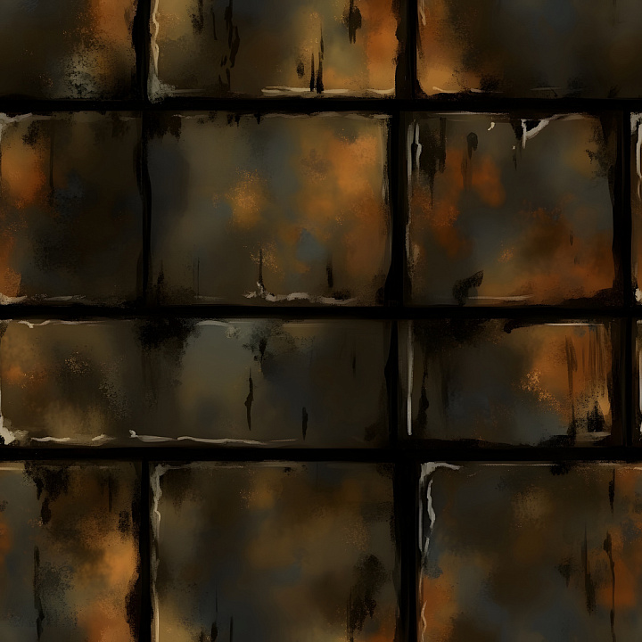 Cracked Rusted Metal Panel with Dark Orange and Brown Tones Brick seamless PBR texture preview