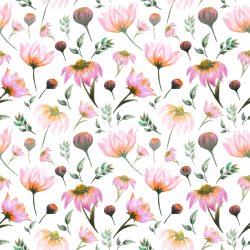 seamless Seamless 3D PBR Texture Featuring Hand-Painted Pink Flower Watercolor Design texture 8k free download PBR