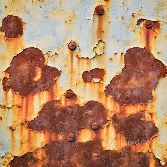Rust Texture of Rusted Metal Surface with Peeling Blue Paint and Corrosion Rust texture preview