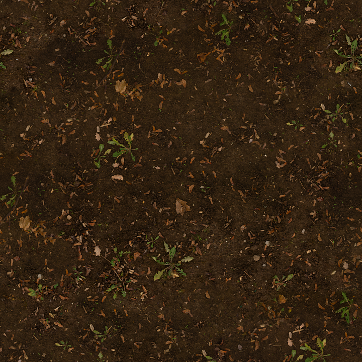 Mud Forest - Dirty Leaves Mud Forest Sticks Outdoor seamless PBR texture preview