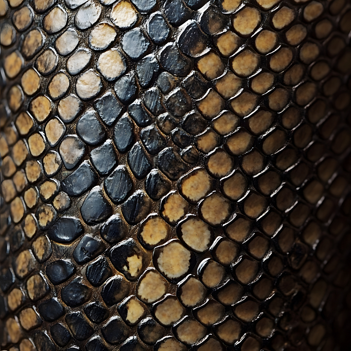 Reptilian Skin With Realistic Shiny Scales And Natural Color Variation seamless PBR texture preview
