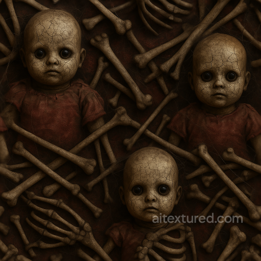 Creepy Doll Old Doll Face Surface For Halloween Horror Props texture preview