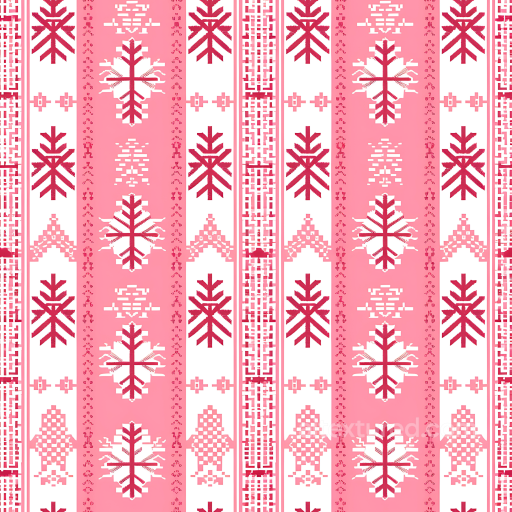 Fabric Texture Featuring Red and Pink Geometric Christmas Motifs seamless All Christmas Digital paper PBR texture