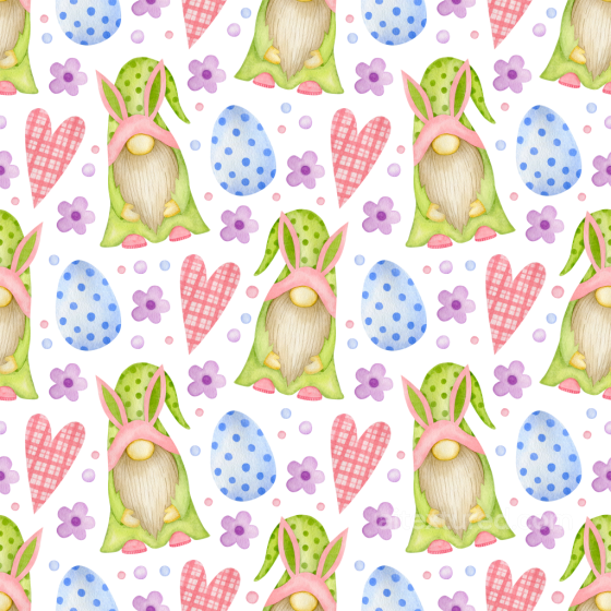 with Easter Gnomes, Polka Dot Eggs & Hearts All Easter Digital paper texture preview