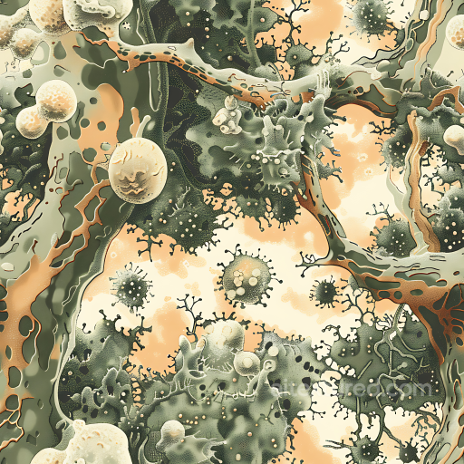 Stylized Organic Camouflage PBR Texture in Earthy Tones seamless Color Camouflage PBR texture