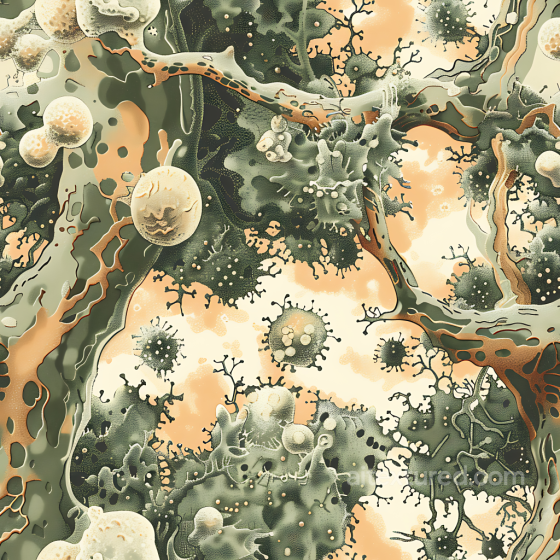 Stylized Organic Camouflage PBR Texture in Earthy Tones Color Camouflage texture preview