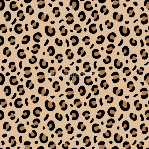 Seamless 3D PBR Leopard Print Fabric Texture with Abstract Spots and Beige Base