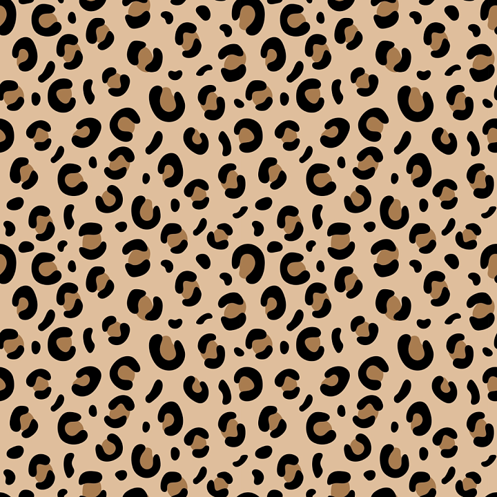 Leopard Print Fabric with Classic Tans and Blacks seamless PBR texture preview