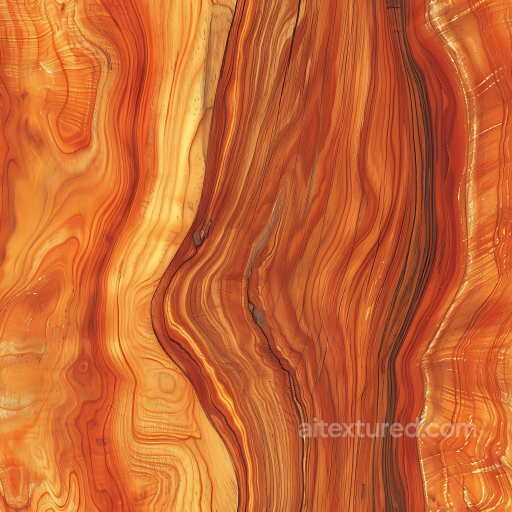 Honey Pine Wood PBR Texture with Wavy Grain and Natural Knots seamless Wood PBR texture