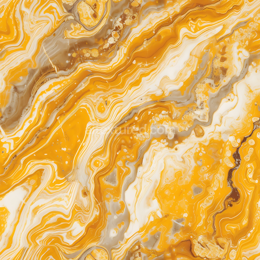 Seamless 3D PBR Giallo Siena Marble Texture with Bold Yellow and White Veining