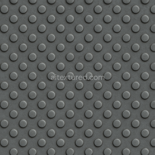 Seamless 3d texture pbr 8k tactile plate with raised dots and steel gray finish