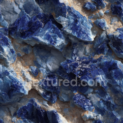 seamless Seamless 3D Blue Crystalline Stone PBR Texture with Rough Fragmented Surface texture 8k free download PBR