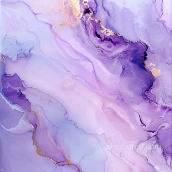 Alcohol Ink PBR Texture Featuring Smooth Purple Swirls and Elegant Gold Veins Alcohol ink texture preview