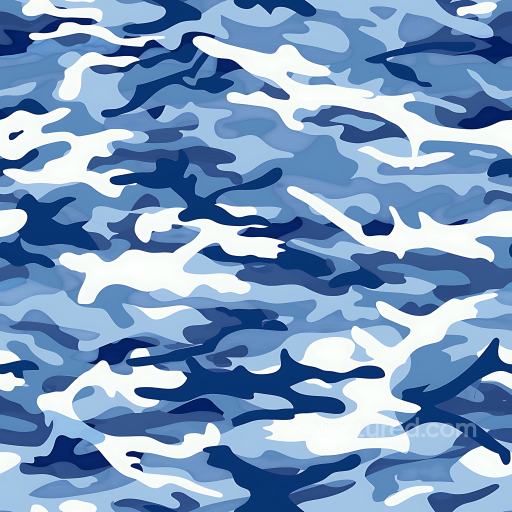 Arctic Blue Camouflage PBR Texture with Layered Organic Shapes seamless Color Camouflage PBR texture