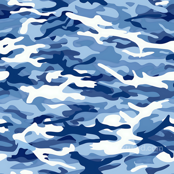 Arctic Blue Camouflage PBR Texture with Layered Organic Shapes Color Camouflage texture preview