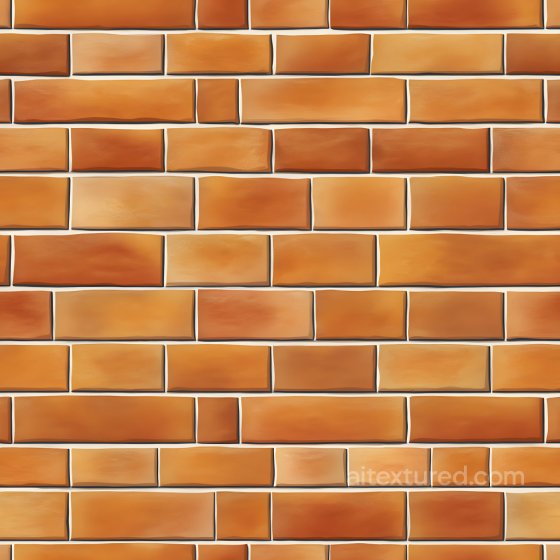 Cracked Orange Brick Wall Seamless Texture with Varied Tone and Sharp Edges Brick texture preview