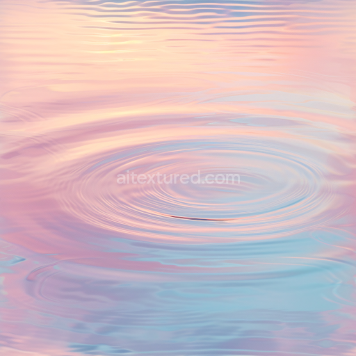 Seamless 3D Water PBR Texture Featuring Gentle Ripples and Soft Pastel Colors