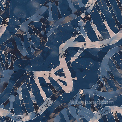 Abstract Navy Blue Camouflage PBR Texture with Organic Ribbons seamless Color Camouflage PBR texture