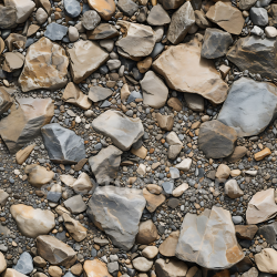 seamless Seamless 3D PBR Texture of Natural River Rocks and Pebbles with Mixed Earthy Colors texture 8k free download PBR