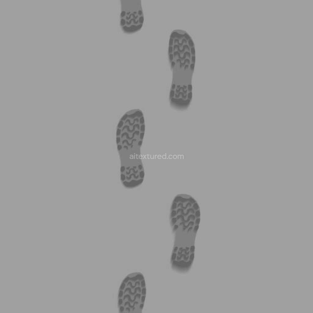 Seamless PBR footsteps texture with detailed foot prints