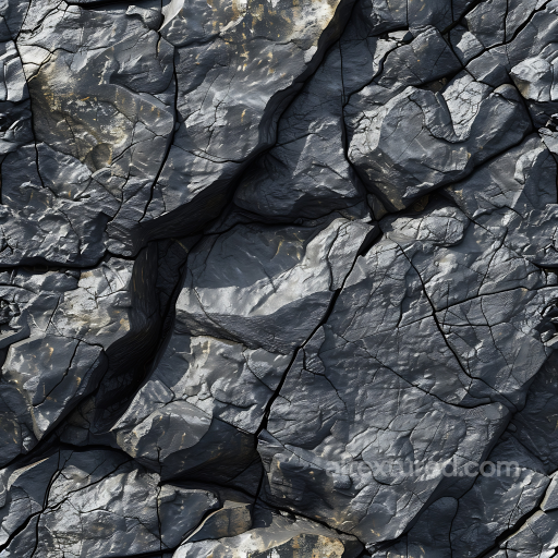 Weathered Slate Rock Wall PBR Texture with Deep Cracks seamless Stone PBR texture