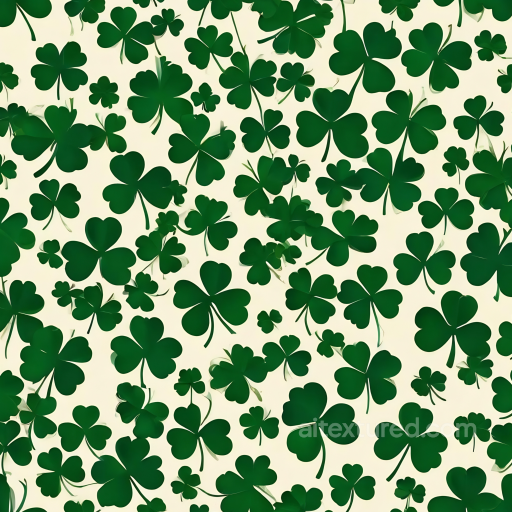 St Patrick Green Shamrock Pattern Seamless Texture seamless St patrick PBR texture