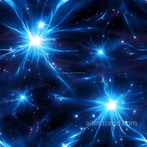 Space PBR Texture Featuring Glowing Blue Plasma Starfield seamless Star, space, planets PBR texture