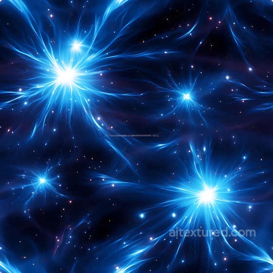 Space PBR Texture Featuring Glowing Blue Plasma Starfield Star, space, planets texture preview