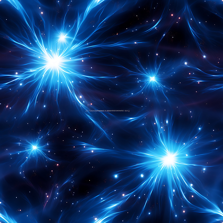 Space Featuring Glowing Blue Plasma Starfield seamless PBR texture preview