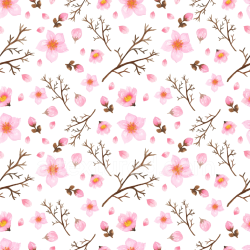 seamless Seamless 3D PBR Texture with Soft Pink Flower and Branch Pattern texture 8k free download PBR