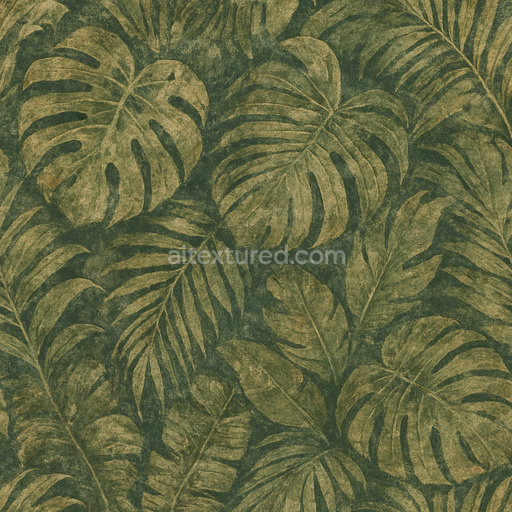 Worn Tropical Leaves Texture Seamless 1024X1024