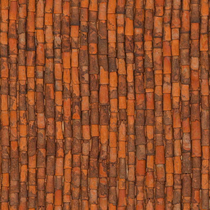 Clay Roof Tiles seamless PBR texture preview