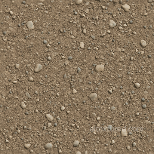 Pebble Ground Surface With Small Stones And Soil Granules seamless Ground surface PBR texture