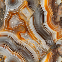 seamless Seamless 3D Agate Stone PBR Texture Featuring Striking Orange and Brown Band Patterns texture 8k free download PBR
