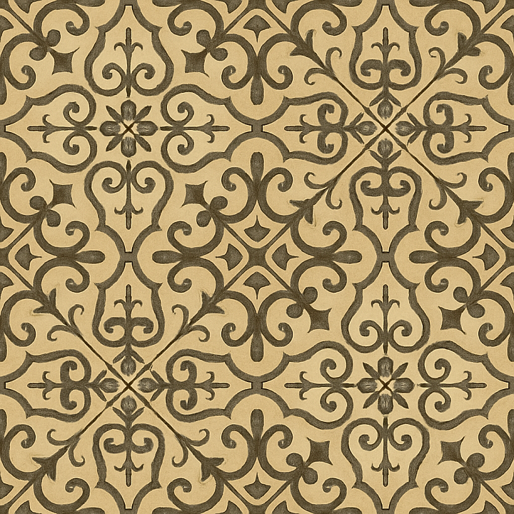 Ornamental Flooring seamless PBR texture preview