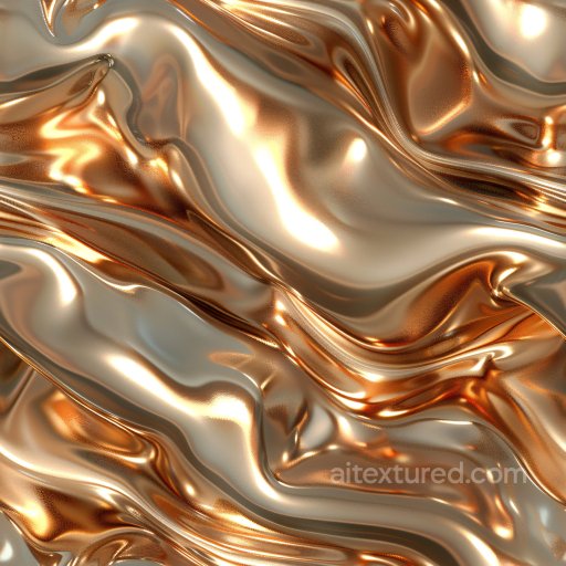 Seamless 3D PBR Texture of Glossy Satin Fabric with Gold and Cream Folds texture preview