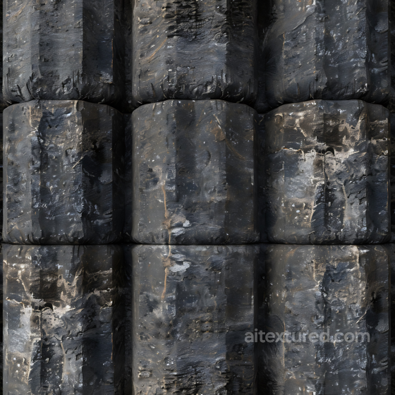 Basalt Column Rock Wall PBR Texture with Weathered Dark Stone Surface Stone texture preview