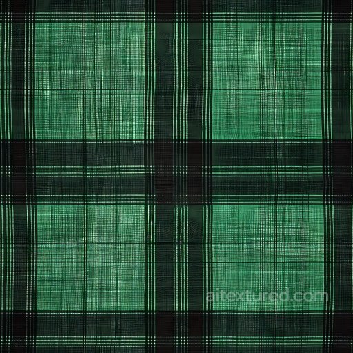 Seamless 3D PBR Green Plaid Metal Texture with Grid Pattern texture preview