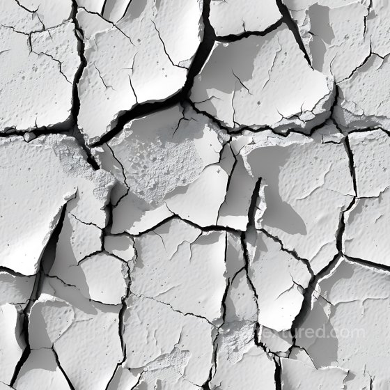 Cracked & Holes Texture of Cracked Dry Mud with Deep Fractures and White Surface Cracked & Holes texture preview