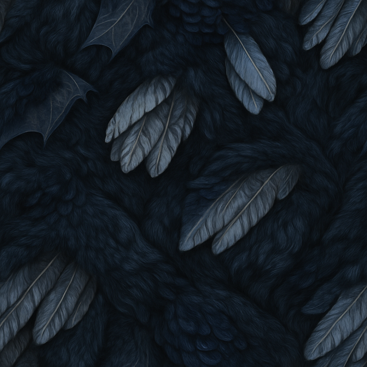 Bat Fur And Owl Feathers For Dark Halloween Creatures seamless PBR texture preview