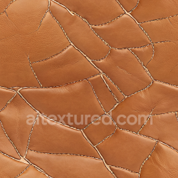 seamless Seamless 3D PBR stitched patchwork brown leather texture with natural grain and soft wear texture 8k free download PBR