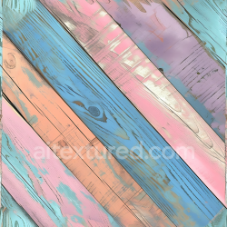 seamless Seamless 3D Painted Weathered Wood Planks PBR Texture with Pastel Colors texture 8k free download PBR