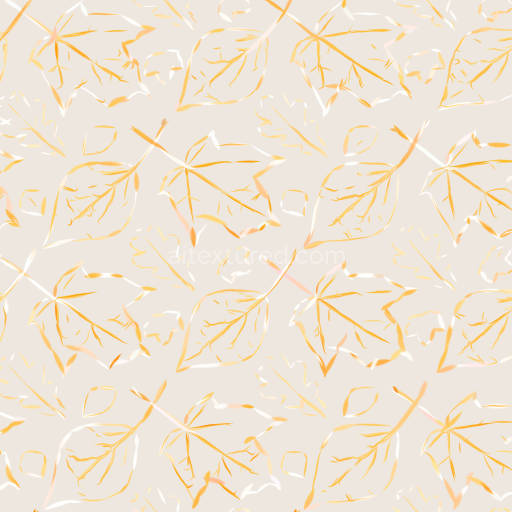 Seamless 3D PBR White & Gold Leaf Pattern Texture with Delicate Veins
